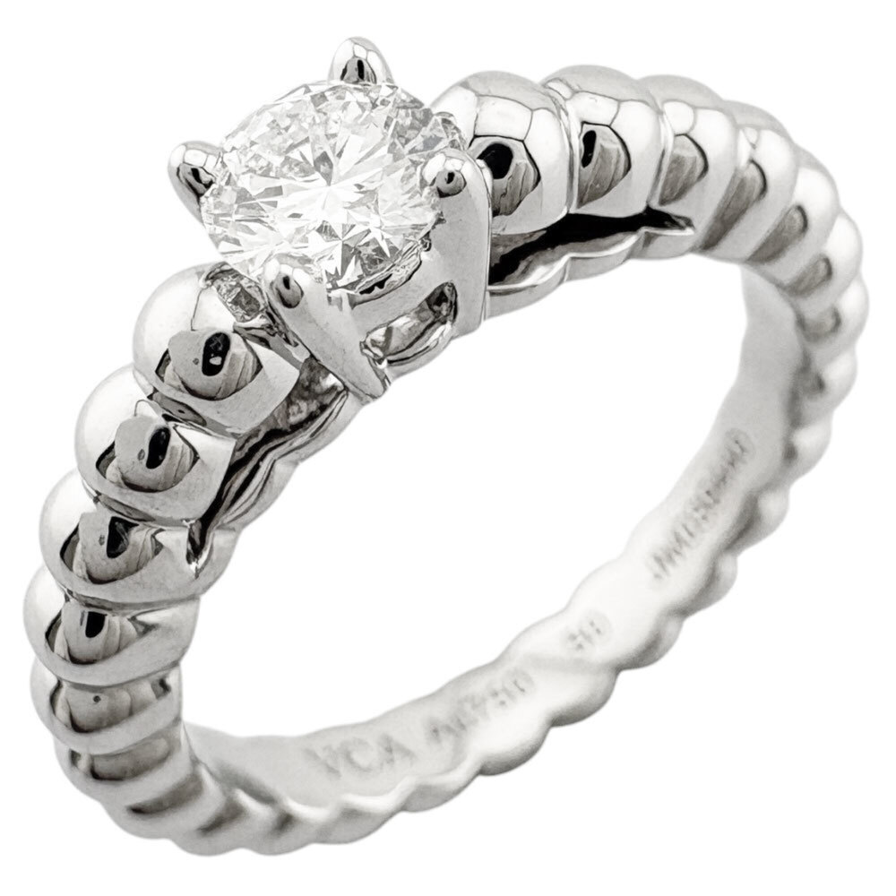 Van Cleef & Arpels Perlee Ring, 18K White Gold, 0.30ct Diamond, Women's, Pre-...